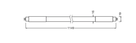 LED zářivka T5 G5 18W = 28W 2340lm 6500K studená bílá 160° 115cm Superior Ledvance