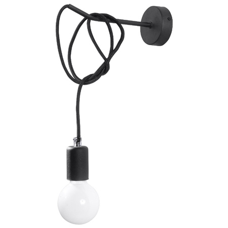 Nástěnná lampa LED EDISON E27 černá SOLLUX