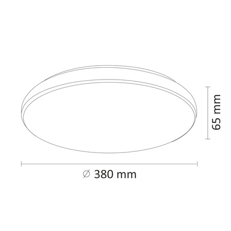 LED stropní svítidlo Desert 24W 1440lm 38cm GOLDLUX (Polux) + dálkový ovladač