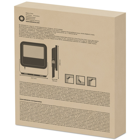 LED reflektor 65W 8000lm 4000K IP65 černý LEDVANCE reflektor