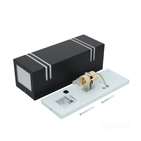 Zahradní venkovní nástěnné svítidlo 2x GU10 IP44 Black Quazar Kobi