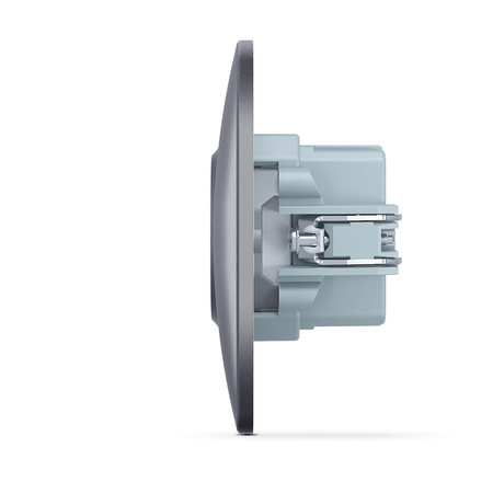 USB-A + USB-C 20W 16A Zásuvka pod omítku černá BINERA VIDEX s rámečkem