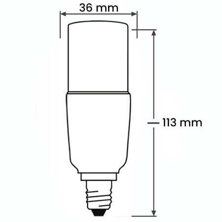 6x Žárovka LED E14, 10W = 75W 1055lm 3000K Teplá bílá Stick LUMILED
