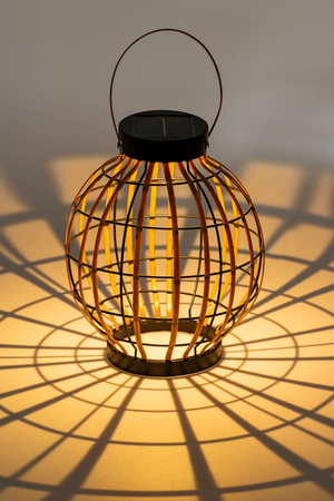 LED solární lampa Venkovní zahradní stojací závěsná lucerna 3000K IP44 30.5 cm soumrakový senzor