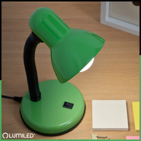 Stolní lampa Školní Noční E27, Nastavitelná Zelená LUMILED