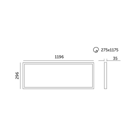 Povrchový LED panel 40W 4400lm 4000K 90° neutrální UGR19 bílý 30x120cm Capri Pro Kobi