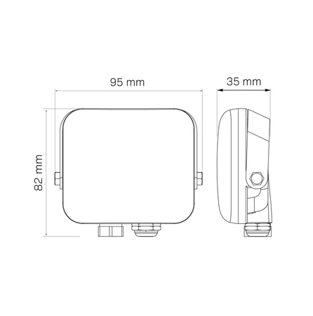LED reflektor 10W 750lm 4000lm neutrální 120° černý IP65 mléčný Sanico Goldlux