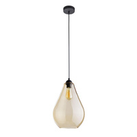 FUENTE Závěsné stropní svítidlo černá a jantarová Moderní E27 4322 TK Lighting