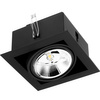 Halogenová Podhledové svítidlo GU10, ES111 Nastavitelná Čtvercová Černá CANIS LUMILED