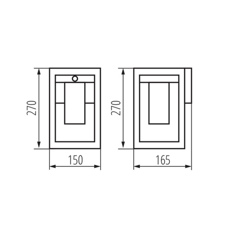 Zahradní lampa VIMO E27 Elevační nástěnná lampa IP44 Senzor Hnědá Kanlux