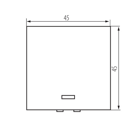 Spínač NO kontakt, osvětlený 16A čtvercový bílý OFFICE Kanlux