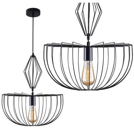 Závěsné stropní svítidlo E27 Black Jasmina Sanico Goldlux