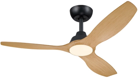 Stropní ventilátor 32W LED stropní svítidlo 24W 2650lm 3000/4300/6500K CCT Black Brown + Pilot Olas Philips