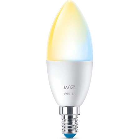 LED žárovka E14 Candle C37 4,9W = 40W 470lm 2700-6500K TW Smart SMART WiFi Bluetooth App WiZ