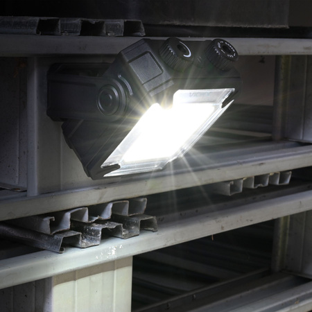 LED multifunkční dobíjecí svítilna 3 barvy světla 20W 1500lm 5000K černá IP67 Videx