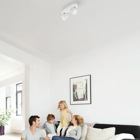 LED STAR stropní svítidlo 2x 4,5W 2700K stmívatelné reflektorové svítidlo pohyblivé bílé PHILIPS