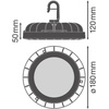 LED průmyslové svítidlo 83W 10000lm 6500K Cold Black IP65 IK06 High Bay Compact Ledvance
