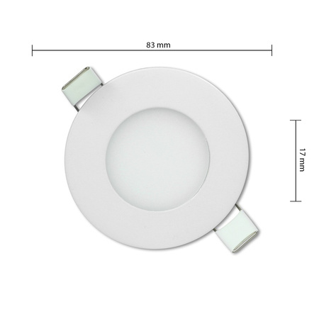 LED panelové stropní svítidlo 3W 245lm 4000K neutrální zapuštěné kulaté bílé Proma Masterled