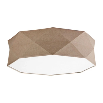 KANTOOR NATURE Plafondové stropní svítidlo kulaté bílé a béžové plátno 60cm 15W 4xE27 6195 TK Lighting