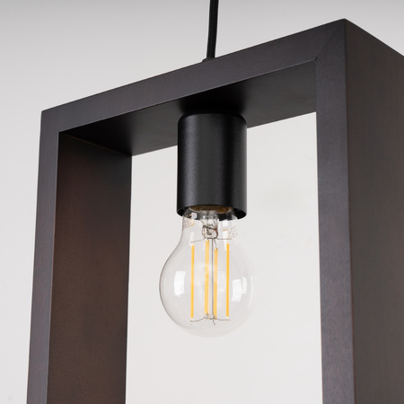 ARIES E27 Wenge Skandinávská závěsná lampa SOLLUX