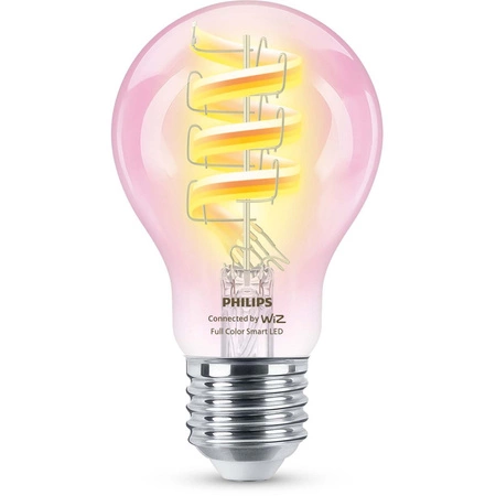 LED žárovka E27 A60 6,3W = 40W CCT + RGB FILAMENT SMART WiFi Philips WiZ