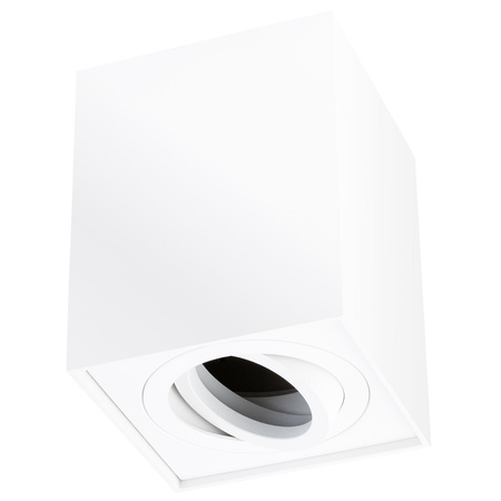 Povrchové Halogenové svítidlo GU10, SPOT TUBA 115mm Nastavitelná Čtvercová Bílá AMAT-L LUMILED