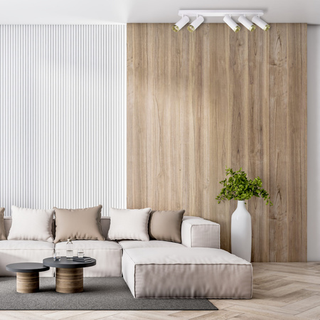 Nástěnné a stropní bodové svítidlo 5x GU10 White Gold FADO Sanico Goldlux