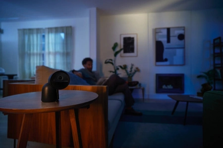 Vnitřní kamera Bezpečná drátová černá se stojanem Noční vidění PHILIPS HUE WIFI Zigbee