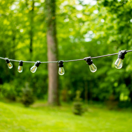 Venkovní zahradní girlanda světelný řetěz 10m 10xE27 LED 1.3W Kobi
