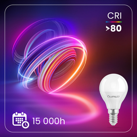 6x LED žárovka E14 Bulb 10W = 75W 1100lm 4000K Neutrální barva CCD 180° LUMILED