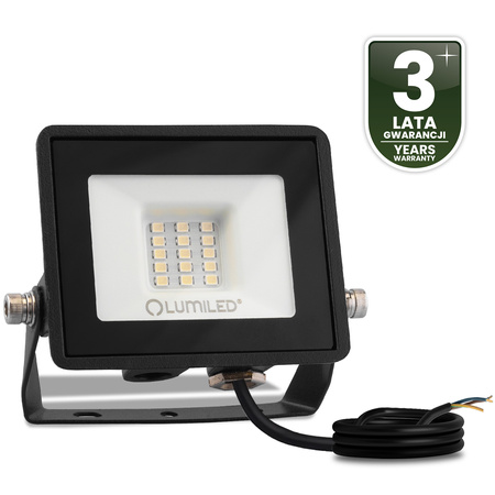 LED Reflektor 10W, 900lm 6500K IP65 Černá ZUNA2 LUMILED