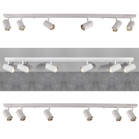 Nástěnné a stropní bodové svítidlo 6x GU10 White Gold NICEA Sanico Goldlux