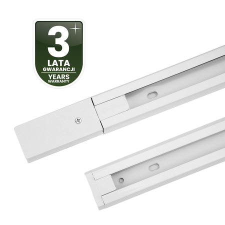 Bílá jednofázová hliníková přípojnice pro reflektory 100cm LUMILED