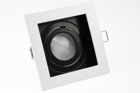 Halogenová Podhledové svítidlo GU10, Nastavitelná Čtvercová Bílá GEMINUS LUMILED