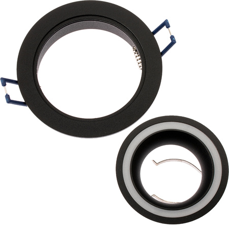 Halogenová Podhledové svítidlo GU10, Stálá Kulatá Černá TRIBUS LUMILED