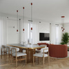 Stolní stolní lampa G9 Round Red Modern Matte Halo Sollux