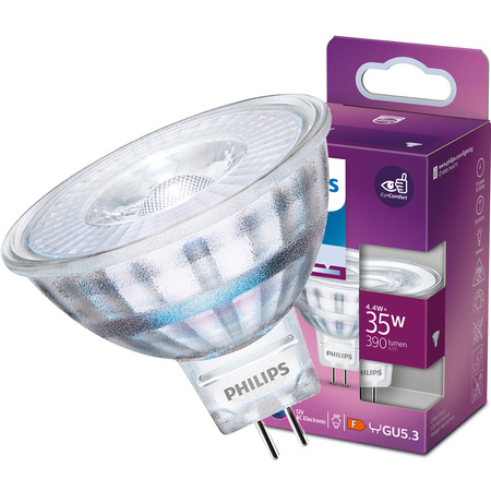 LED žárovka GU5.3 MR16 4.4W = 35W 390lm 4000K Neutrální bila 36° 12V PHILIPS