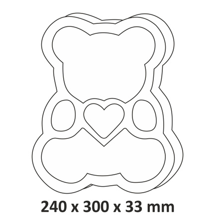 Dřevěná dekorativní noční lampa BEAR PINK LED hřejivá GOLDLUX (Polux) lampička pro děti