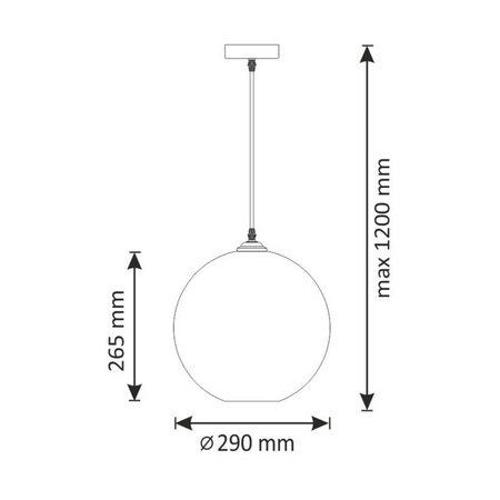 UMEA IL MIO kulové stropní závěsné svítidlo v boho stylu. ocel + šňůra 1x E27 GOLDLUX (Polux)