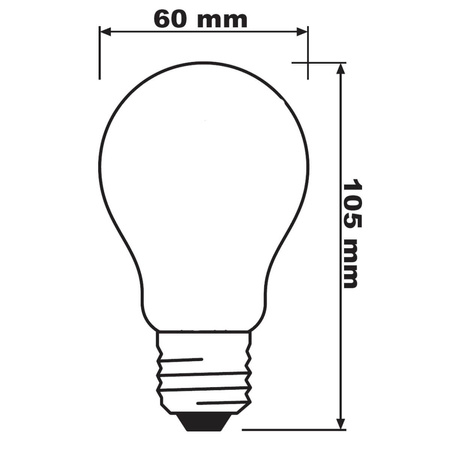 LED žárovka E27 A60 7.5W = 75W 1055lm 4000K Neutrální bila 300° CRI90 vlákno Mléčně stmívatelné LEDVANCE Superior