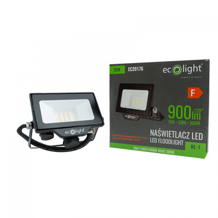 LED reflektor 10W 900lm 3000K teplý IP65 NL-1 Ecolight
