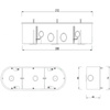 Trojitá zapuštěná koncová krabice s montážními šrouby PK60 pro sádrokartonové desky F-ELEKTRO