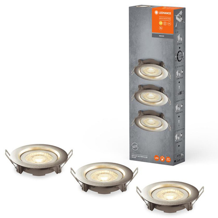 3x zapuštěné svítidlo 4.9W 380lm 230V 2700K Teplá bílá stmívatelné LED SPOT LEDVANCE