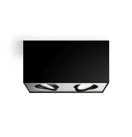 LED halogenové svítidlo pro povrchovou montáž 2x 4,5W BOX Movable Black PHILIPS