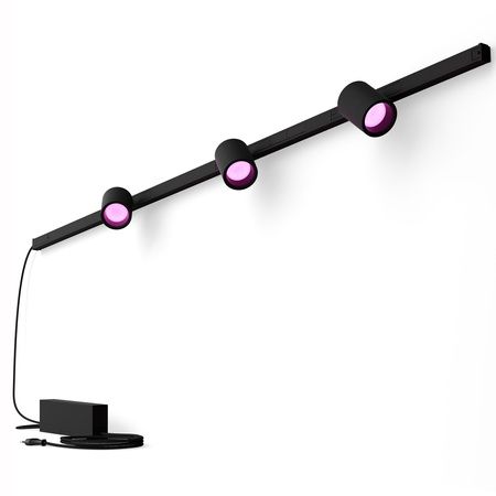 Perifo Lighting Rail Kit 1,5m + 3x LED reflektor 15,9W CCT RGB Philips HUE Bluetooth Black
