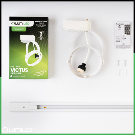 Osvětlovací lišta 2m + 4x reflektor lištový, GU10 AR111 Bílá VICTUS LUMILED