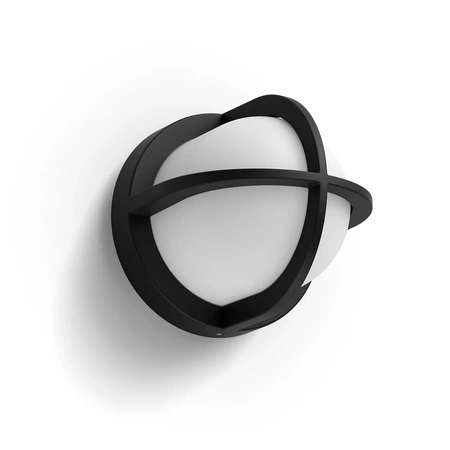 Zahradní lampa LED nástěnná lampa ASTILBE myGarden E27 IP44 Kulaté černobílé PHILIPS