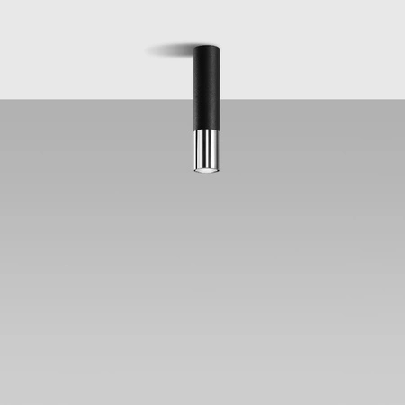 LOOPEZ GU10 Spot Tuba Elegant Black Chrome Svítidlo SOLLUX pro povrchovou montáž