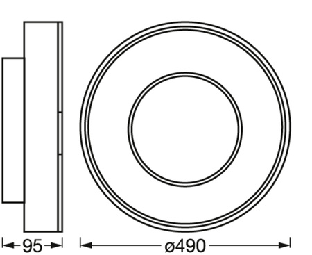 Přisazené LED stropní svítidlo 32W SMART+ WiFi RGB stmívatelné 50cm kulaté bílé Orbis Claria LEDVANCE