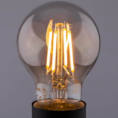 6x Žárovka LED A60, E27 7W = 60W 770lm 4000K Neutrální bílá 360° Filament LUMILED